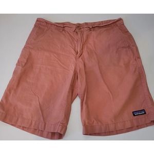 Patagonia Mens Waist 34 Inch Salmon Bermuda Chino Organic Cotton Shorts Trunks